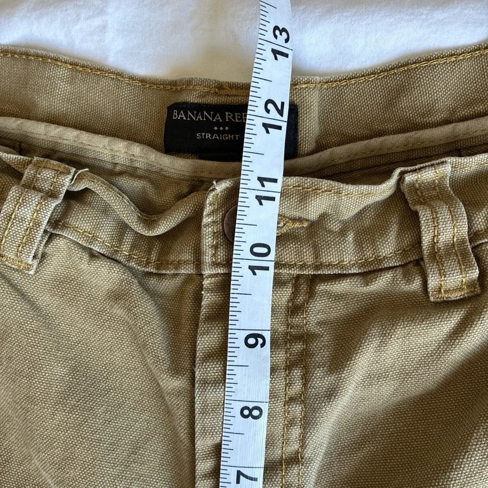 Banana Republic Carpenter Pants Mens 32x32* Double Knee Canvas Workwear Beige